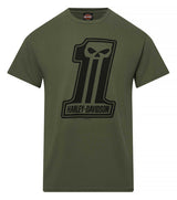 Harley-Davidson® Men's Dark Trait Short Sleeve Crew-Neck T-Shirt, Military Green