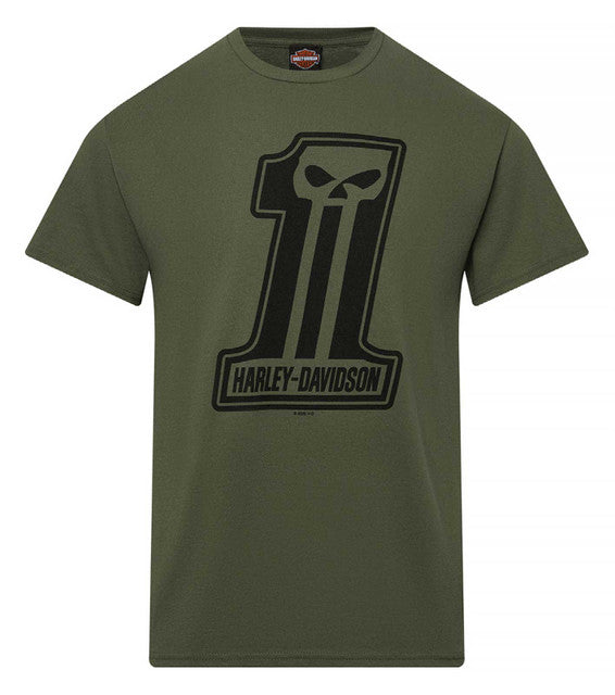 Harley-Davidson® Men's Dark Trait Short Sleeve Crew-Neck T-Shirt, Military Green