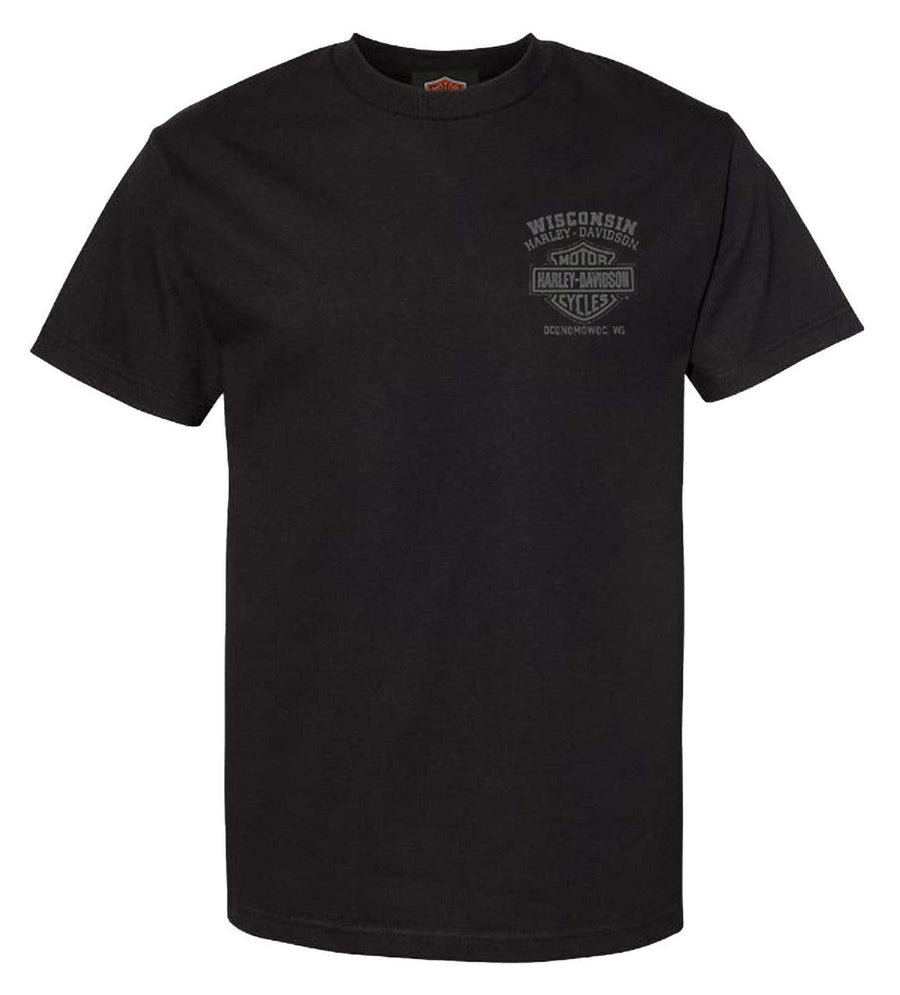 Harley-Davidson® Men's Road Pilot Crew-Neck Short Sleeve T-Shirt, Black
