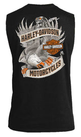 Harley-Davidson® Men's Road Pilot Crew-Neck Sleeveless Muscle Tee, Black