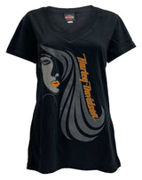 Harley-Davidson® Women's Portrait V-Neck Short Sleeve Soft Fabric Tee