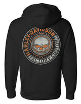 Harley-Davidson® Men's Halo Willie G Skull Poly-Blend Pullover Hoodie, Black