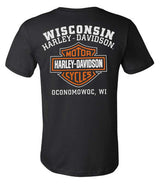 Harley-Davidson® Men's Iconic Bar & Shield Crew-Neck Short Sleeve Shirt - Black