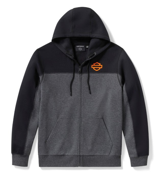 Men's TECH Gaiter Full Zip - Charcoal Grey Heather & Harley Black