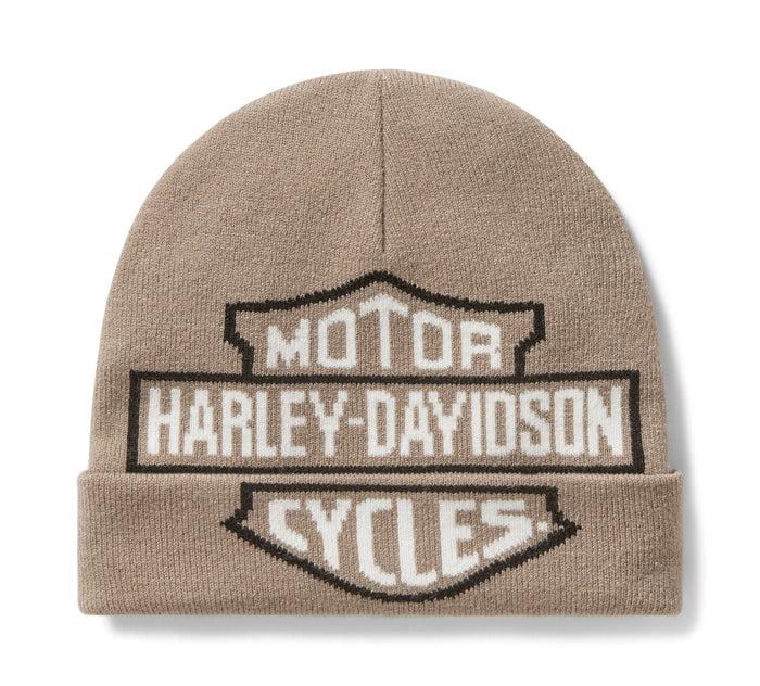 Men's Oversized Bar & Shield Beanie