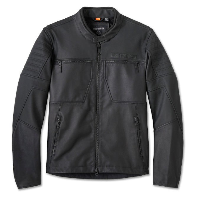 Willie G Skull Graphic Leather Riding Jacket