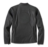 Willie G Skull Graphic Leather Riding Jacket