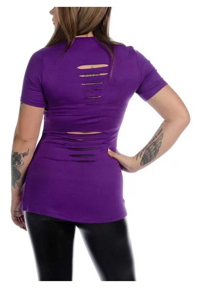 Liberty Wear Women's Embellished Legendary Racer Short Sleeve Tee - Purple