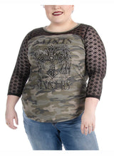 Liberty Wear Women's Saints and Sinners Thermal Long Sleeve Top - Camouflage