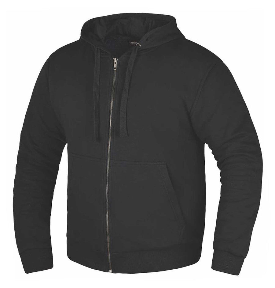 UNIK Men's Armor Full-Zip Motorcycle Hoodie Sweatshirt, Black