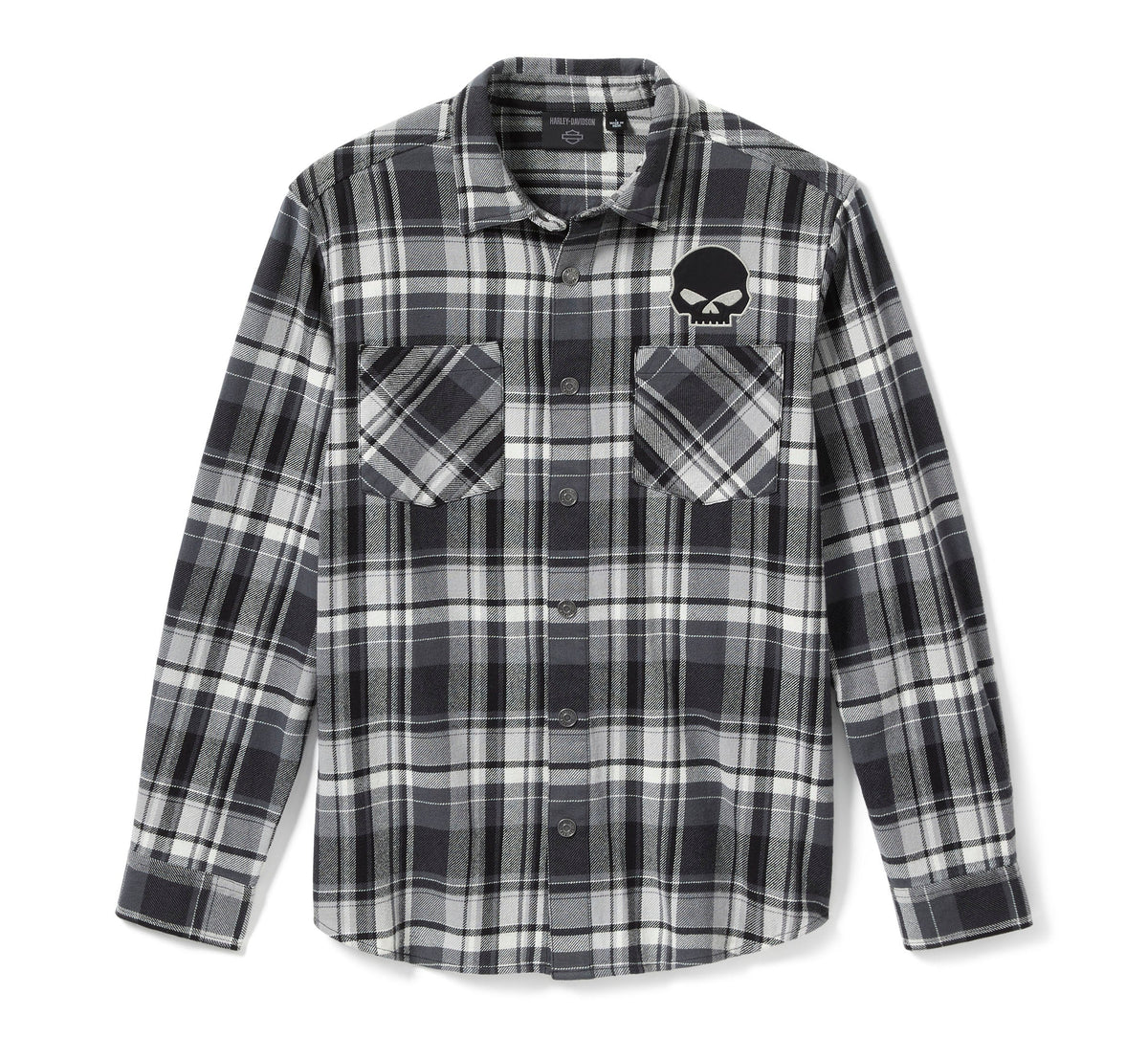 Men's Willie G™ Skull Plaid Long Sleeve Shirt