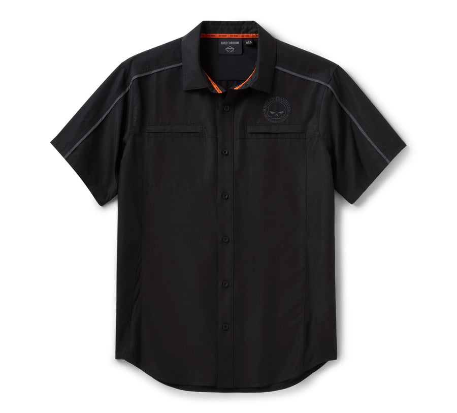 Men's H-D TECH Willie G Skull Vented Shirt