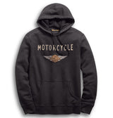 Men's Felt Patch Pullover Hoodie
