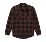 Men's Bar & Shield Buffalo Check Flannel - Plaid - Harley Black & Coffee