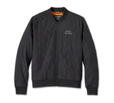 Women's Old English Rose Quilted Bomber