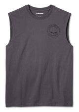 Harley-Davidson Men's Willie G Skull Sleeveless Muscle Tee - Gray 99053-24VM