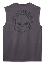 Harley-Davidson Men's Willie G Skull Sleeveless Muscle Tee - Gray 99053-24VM