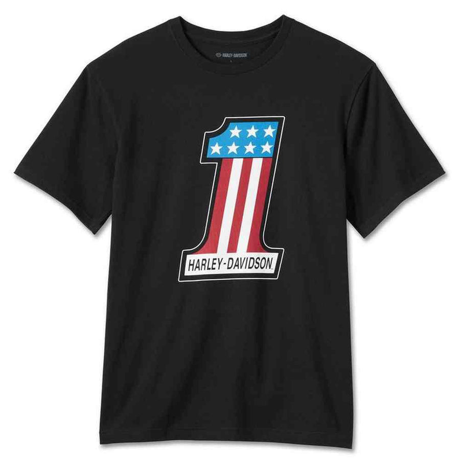 Harley-Davidson® Men's #1 Racing Logo Short Sleeve Tee - Black 99071-24VM