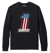 Harley-Davidson® Men's #1 Racing Graphic Long Sleeve Shirt, Black 99131-22VM
