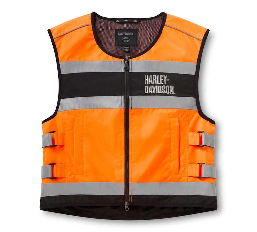 Men's H-D Hi-Vis Vest - Hi Vis Orange