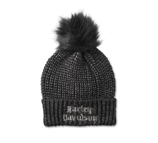 Harley-Davidson Women's Old English Pom Beanie