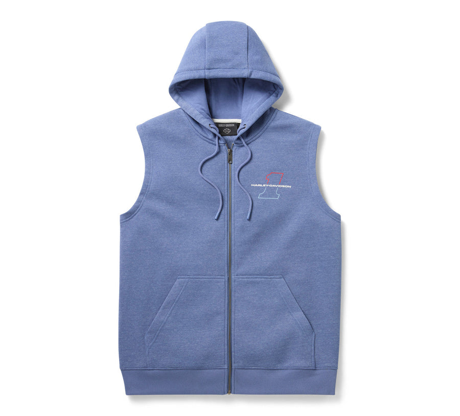 Men's Liberty Eagle Sleeveless Zip Hoodie