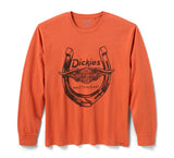 Men's Dickies x H-D Winged Horseshoe Long Sleeve Tee - Vintage Orange