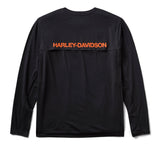 Men's H-D TECH Vented Long Sleeve Knit Crew - Harley Black