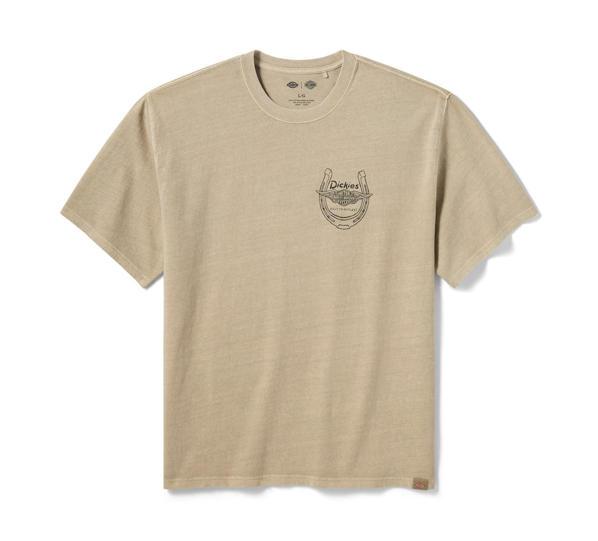 Men's Dickies x H-D Horsepower Heavyweight Pigment Dyed Tee - Khaki