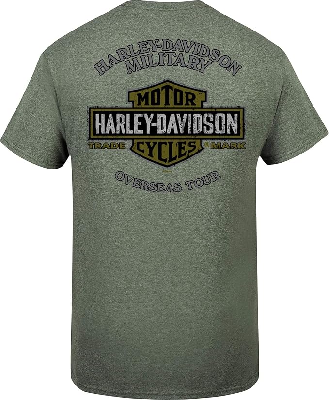 Harley-Davidson Military - Men's Military Green Graphic T-Shirt - Tour of Duty Pacific