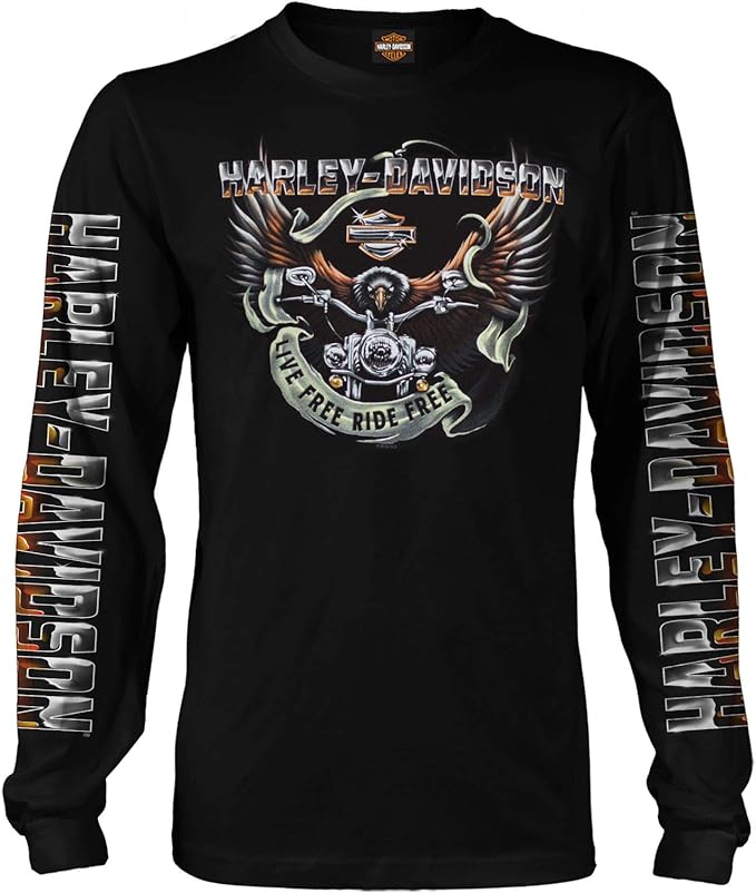 Harley-Davidson Military, Exclusive Overseas Tour Kadena Air Base, Eagle Ride Men’s Long Sleeve T-Shirt