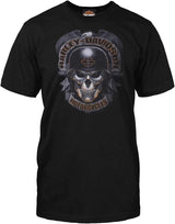 Harley-Davidson Military, Exclusive Overseas Tour Bagdad, Ghoulish Black Skull, Men's T-Shirt