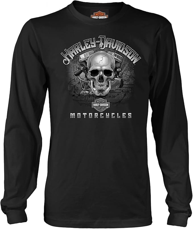 Harley-Davidson Military, Custom Overseas Military Tour, Blue Patriotic Eagle, Long Sleeve T-Shirt