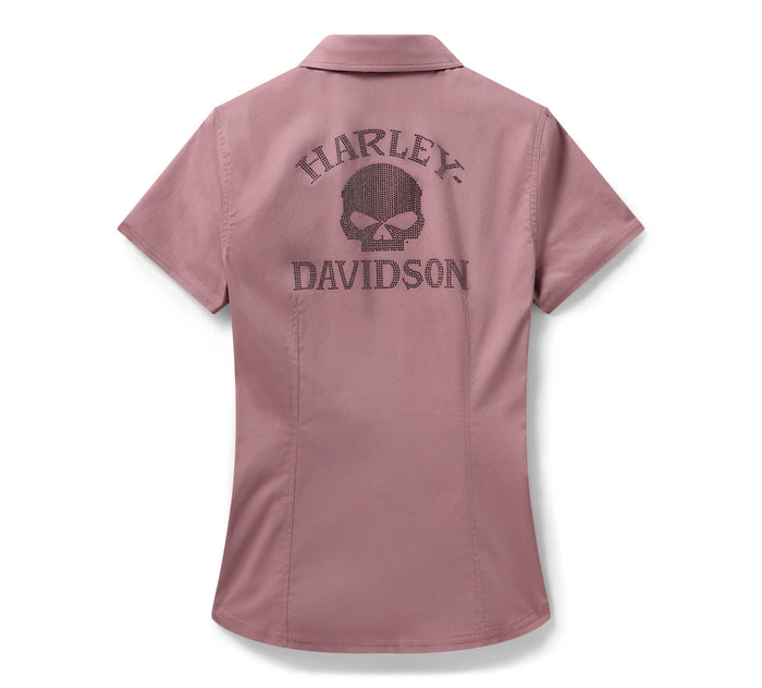 Women's Willie G Bling Garage Shirt - Nostalgia Rose
