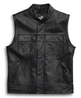 Harley Davidson Men's Foster Reflective Leather Vest