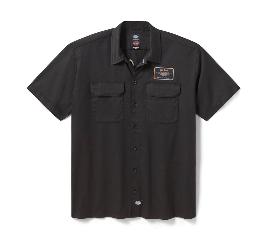 Men's Dickies x H-D Built to Outlast Work Shirt - Black