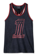Harley-Davidson Women's Tank Top National Anthem Twist - Black