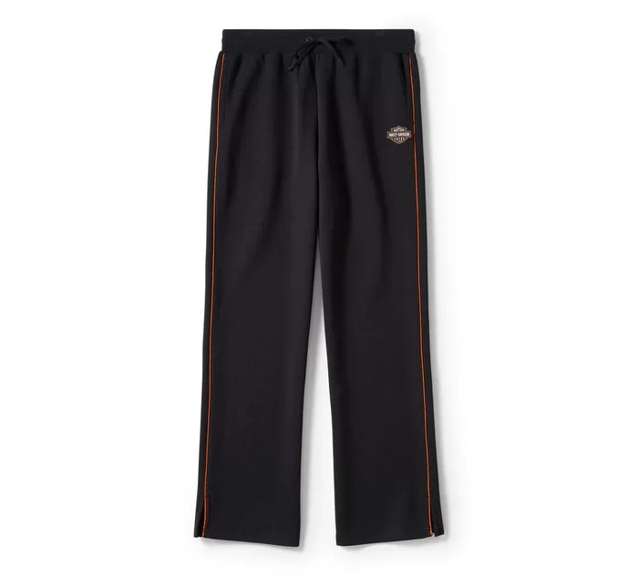 Harley-Davidson Women's Essential Fleece Wide Leg Pant - Harley Black