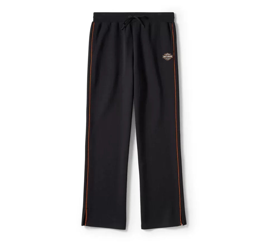 Harley-Davidson Women's Essential Fleece Wide Leg Pant - Harley Black