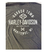 Harley-Davidson Men's Naughty is Nice Short Sleeve T-Shirt, Gray