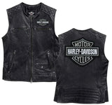 Harley Davidson Men Motorcycle Knuckle Distressed Leather Vest