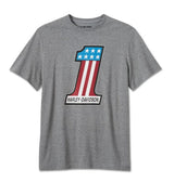 Harley-Davidson Men's #1 Racing Tee, Gray