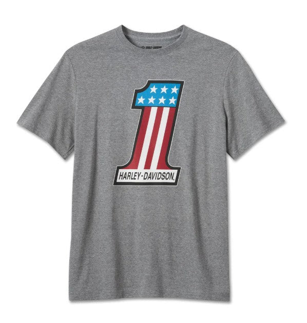 Harley-Davidson Men's #1 Racing Tee, Gray