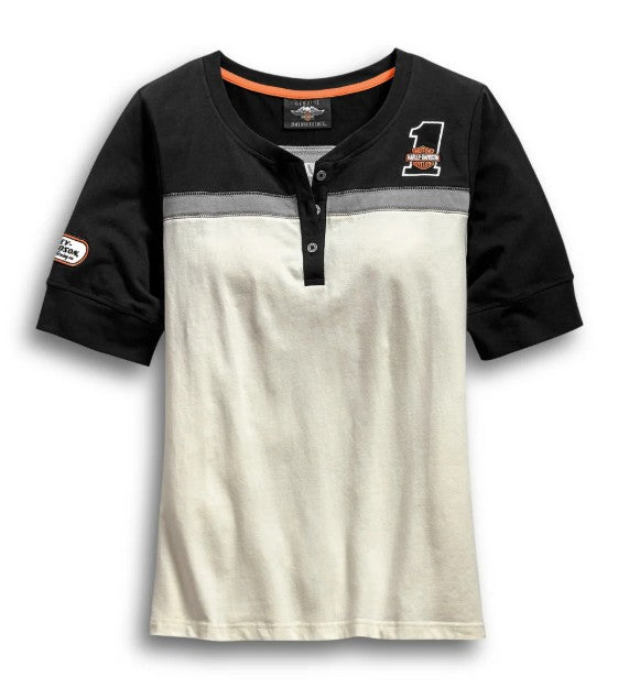 Harley-Davidson Women's H-D Racing Short Sleeve Henley