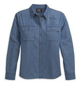 Harley-Davidson Women's Patch Pocket Denim Shirt