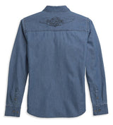 Harley-Davidson Women's Patch Pocket Denim Shirt