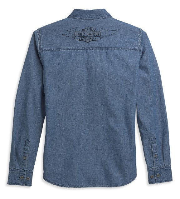Harley-Davidson Women's Patch Pocket Denim Shirt