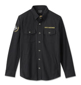 Harley-Davidson Men's Long Sleeve Button Shirt, Fairing, Black
