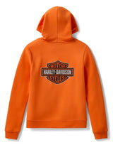 Harley-Davidson Women's Essential Bling Pullover Hoodie, Orange
