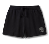 Women's Willie G Skull Bling Shorts - Harley Black